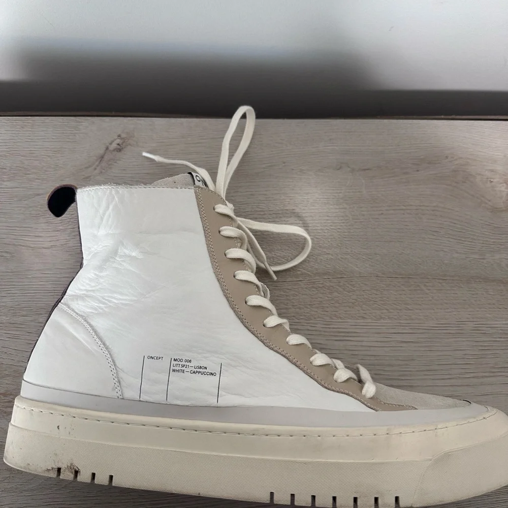 Oncept Lisbon High Top Leather Sneaker - Size 9.5 - Picture 12 of 14